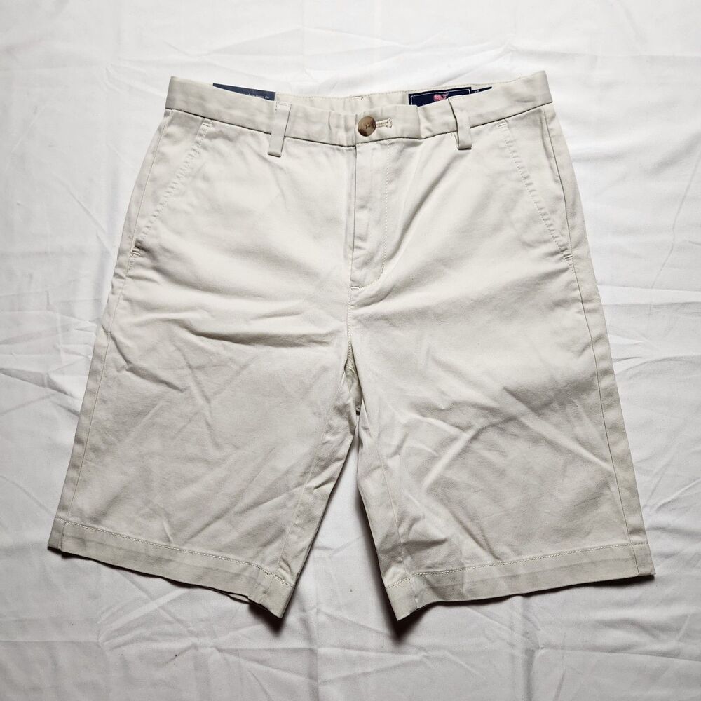 NWT Vineyard Vines Boys Youth 14 Breaker Shorts White 9 Inch Inseam
